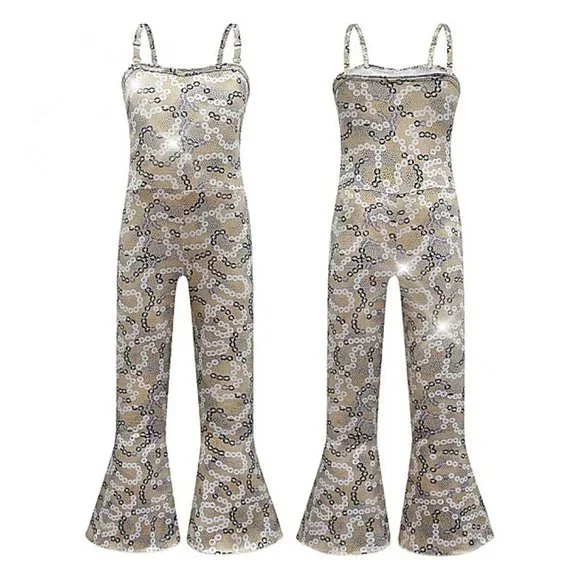 NWT Barbie Movie Pink Cowboy Blue Plaid Gold Jumpsuit Girls Halloween Co… - Picture 10 of 15